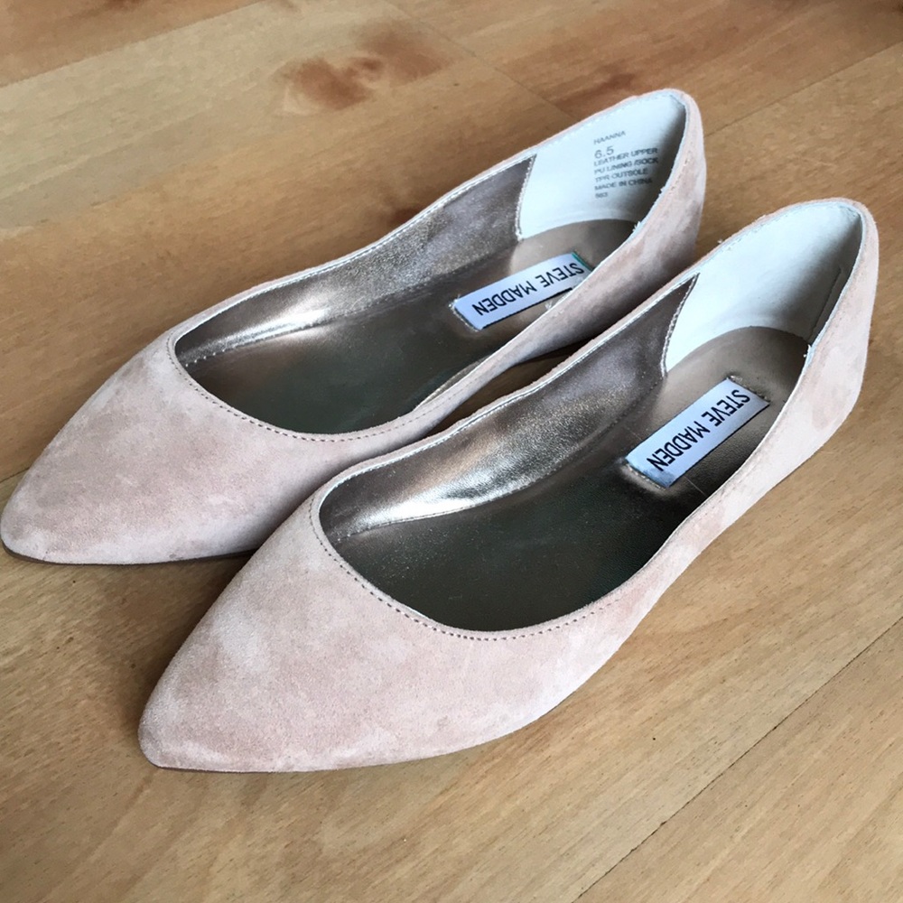 Steve Madden Haanna taupe suede flats size 6.5